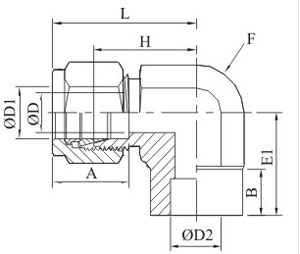Tube Socket Weld Elbow Drawing