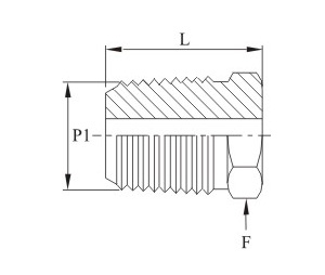 Hex Plug 10k Npt Drawing