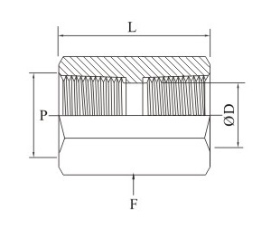 Hex Coupling Drawing